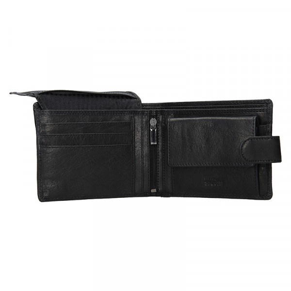 Pánska kožená peňaženka SendiDesign Robert - čierna