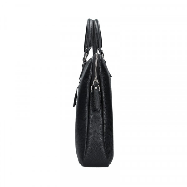 Unisex kožená taška na notebook Facebag Milano - čierna