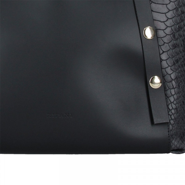 Dámska kožená kabelka Ripani Ilaria - čierna