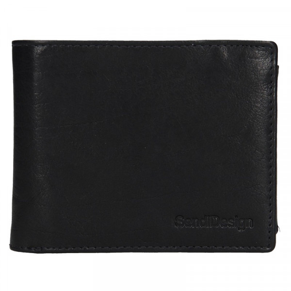 Pánska kožená peňaženka SendiDesign Jaromír - čierna