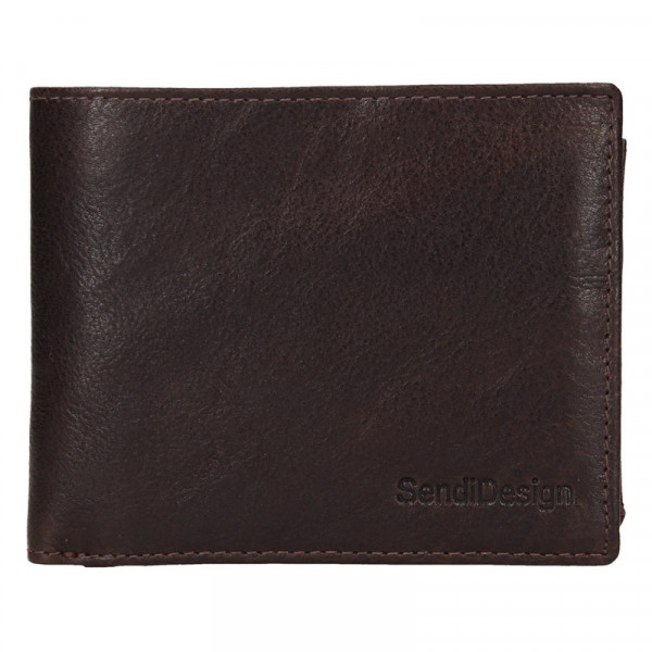 Pánska kožená peňaženka SendiDesign Jaromír - hnedá
