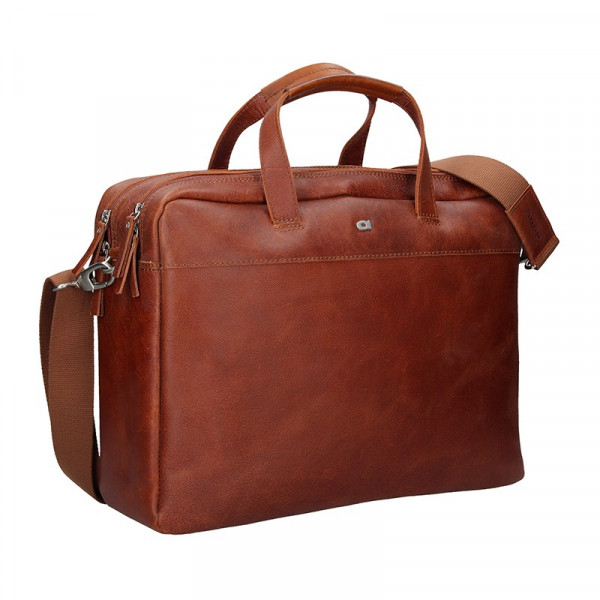 Luxusná pánska kožená taška Daag Bendr - hnedá