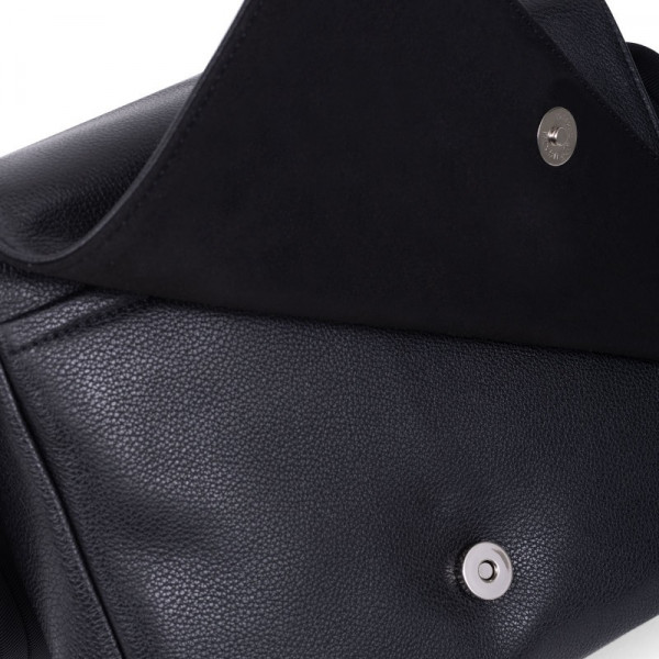 Pánska kožená taška cez rameno Hexagon Leopold - čierná