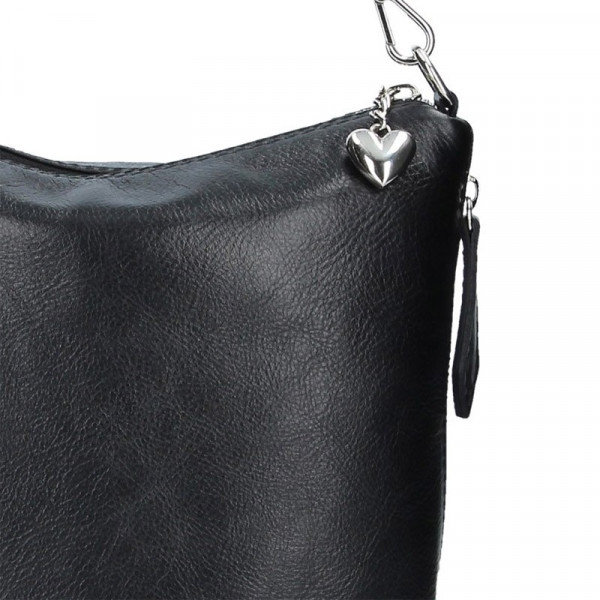 Dámska kožená kabelka Facebag Marta - čierna