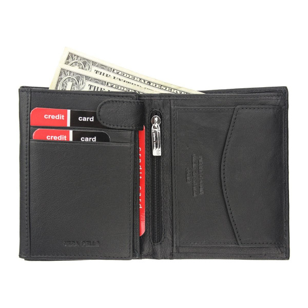 Pánska kožená peňaženka Pierre Cardin Jomar - čierno-červená