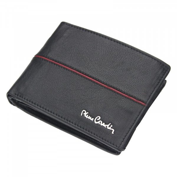 Pánska kožená peňaženka Pierre Cardin Rigor - čierno-červená