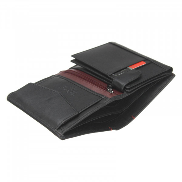 Pánska kožená peňaženka Pierre Cardin Viktor - čierno-červená