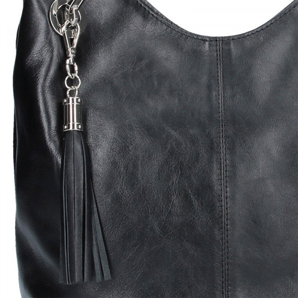 Dámska kožená kabelka Facebag Sofia - čierna