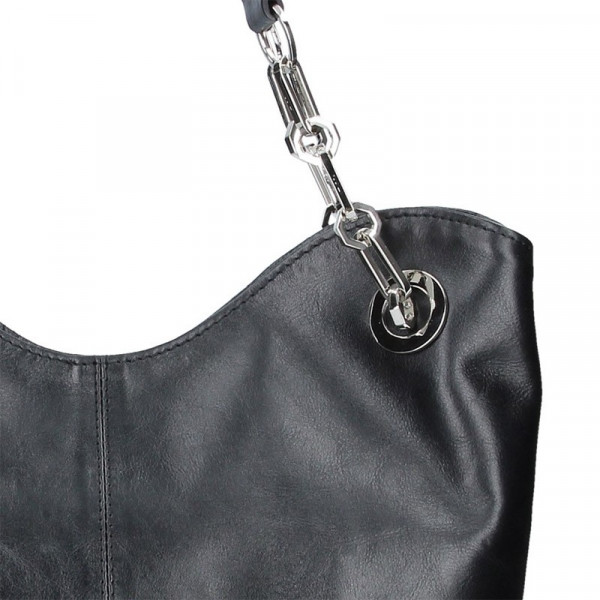 Dámska kožená kabelka Facebag Sofia - čierna