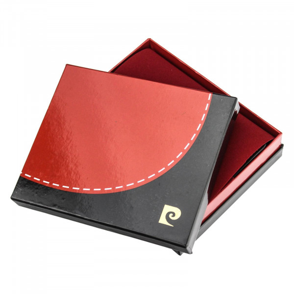 Pánska kožená peňaženka Pierre Cardin Hauk - čierno-červená