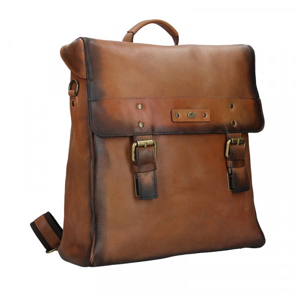 Pánsky kožený batoh Daag Boels - hnedá