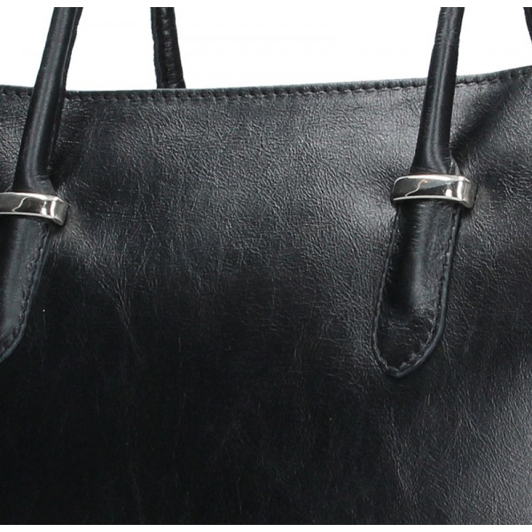 Dámska kožená kabelka Facebag Noel - čierna