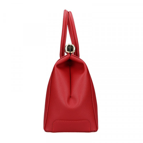 Dámska kožená kabelka Delami Bonny - červená
