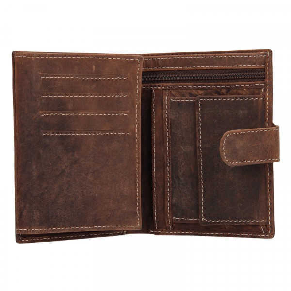 Pánska kožená peňaženka Diviley Wild Ernest - hnedá