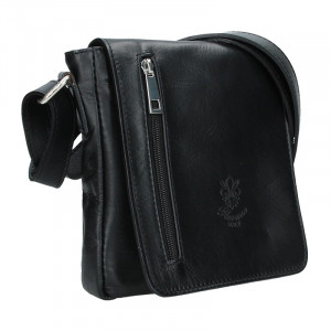 Pánska kožená taška Delami Matteo - čierna