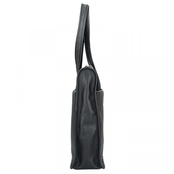 Dámska kožená kabelka Facebag Elma - čierna