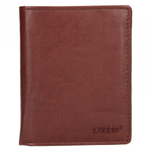 Pánska kožená peňaženka Lagen Kliom - hnedá
