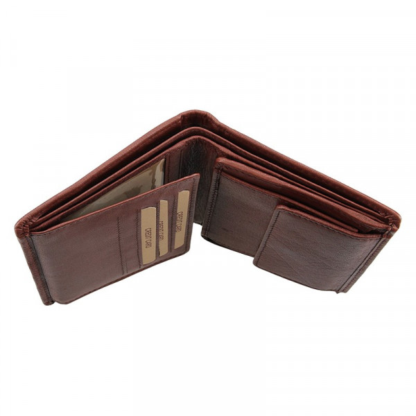 Pánska kožená peňaženka Lagen Kliom - hnedá
