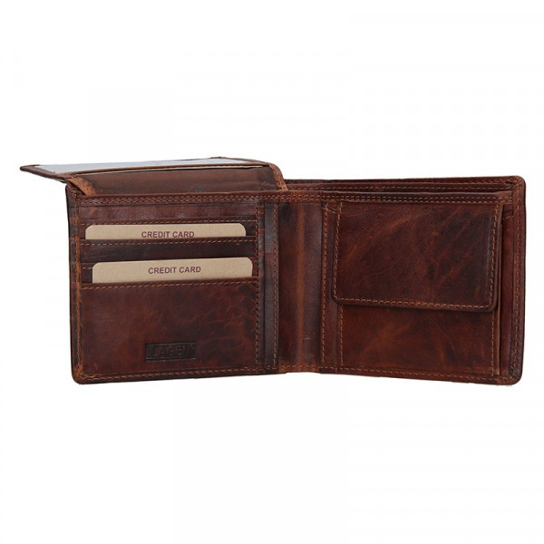 Pánska kožená peňaženka Lagen Eagle - hnedá