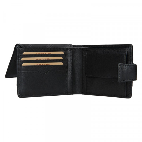 Pánska kožená peňaženka Lagen Kevin - čierna