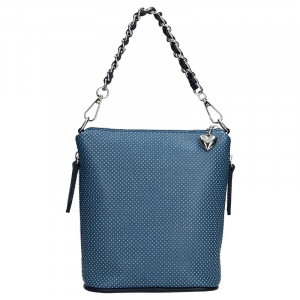 Dámská kožená kabelka Facebag Roberta - modrá