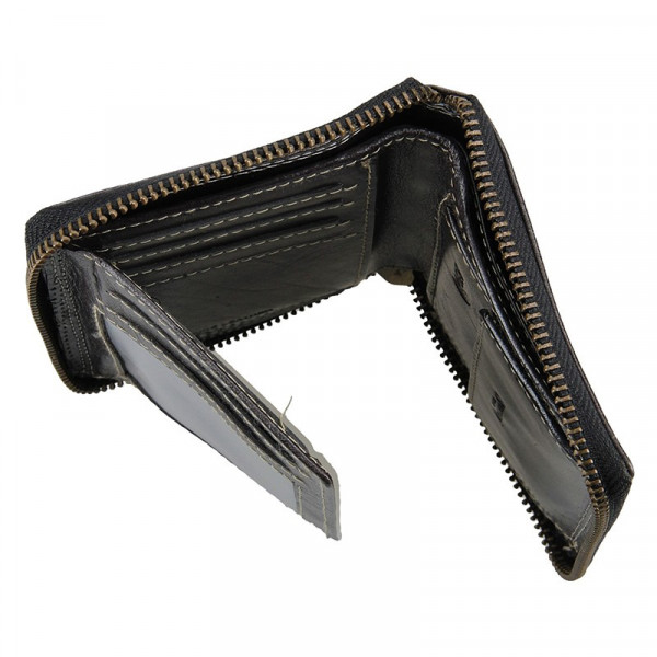 Pánska kožená peňaženka Wild Buffalo Petro - čierna