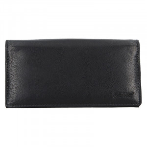 Čašnícka kožená peňaženka Lagen Menole - čierna