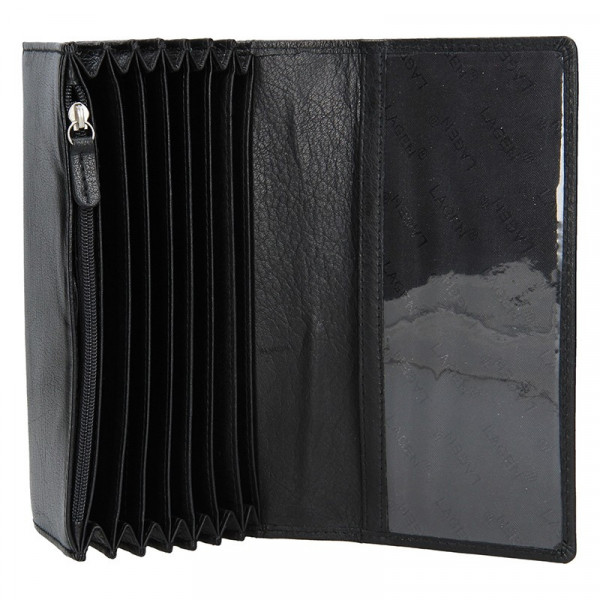 Čašnícka kožená peňaženka Lagen Menole - čierna