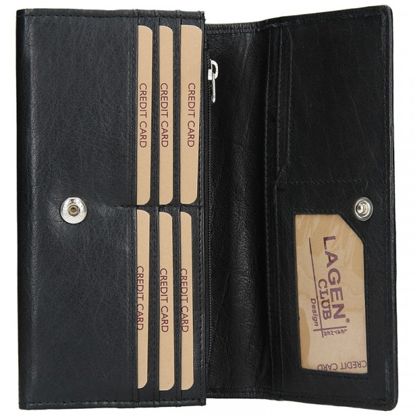 Dámska kožená peňaženka Lagen Zinna - čierná