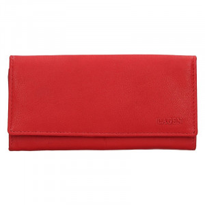 Dámska kožená peňaženka Lagen Argenta - červená