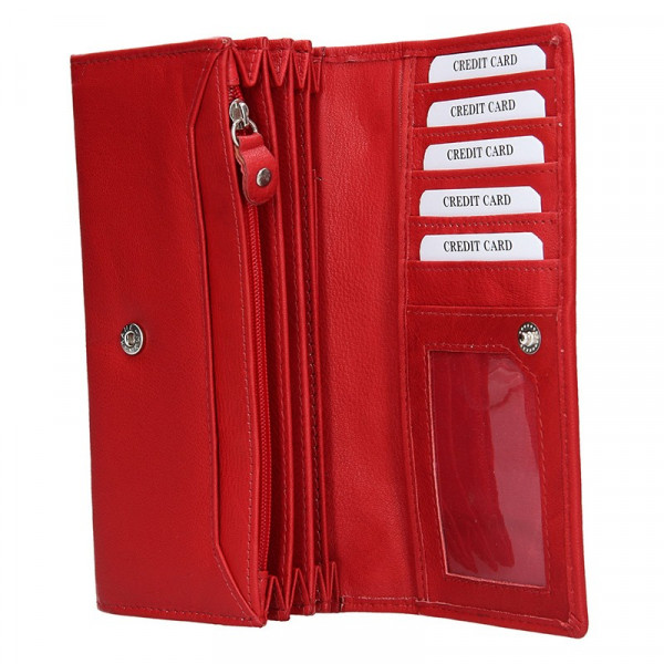 Dámska kožená peňaženka Lagen Argenta - červená