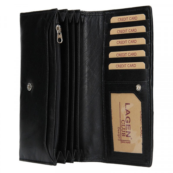 Dámska kožená peňaženka Lagen Miala - čierna