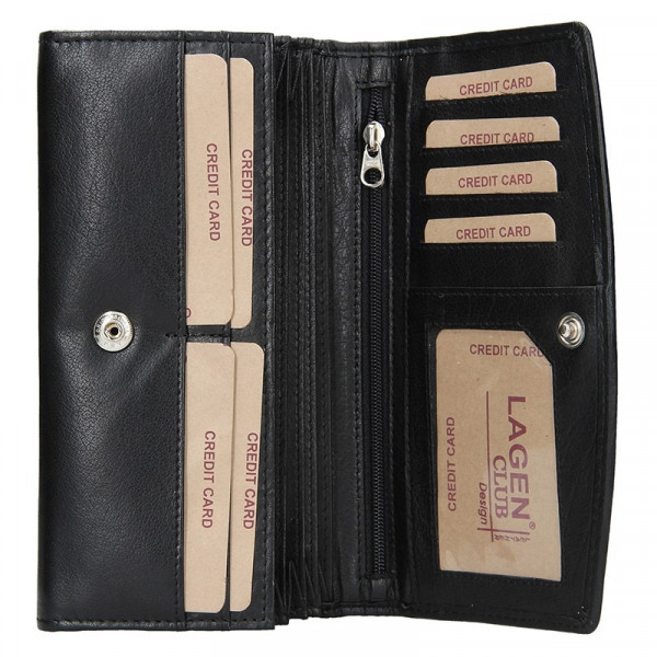 Dámska kožená peňaženka Lagen Ninnas - čierna