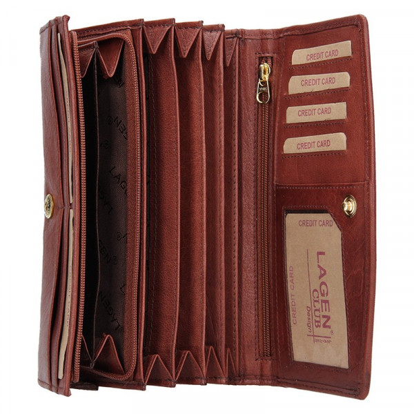 Dámska kožená peňaženka Lagen Ninnas - hnedá