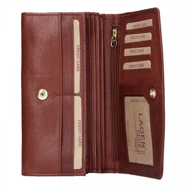 Dámska kožená peňaženka Lagen Ninnas - hnedá