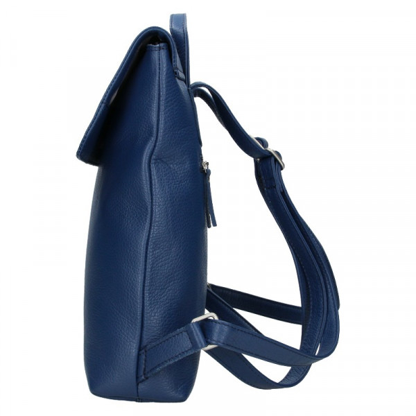 Dámsky kožený batoh Daag Mikaela - modrá