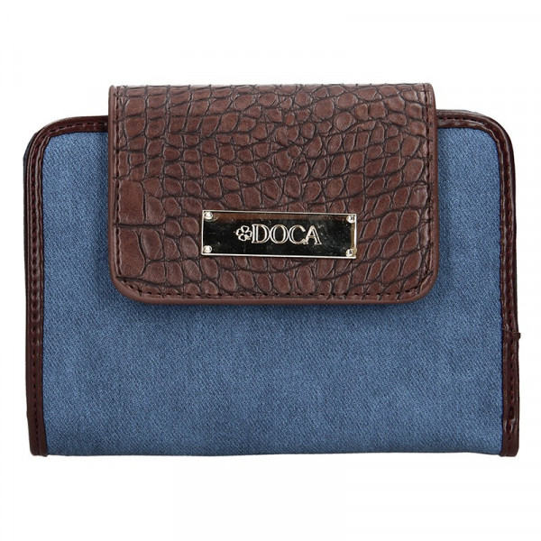 Dámska peňaženka Doca 64916 - modro-hnedá