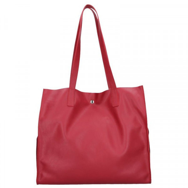 Dámska kožená kabelka Facebag Karolína - červená