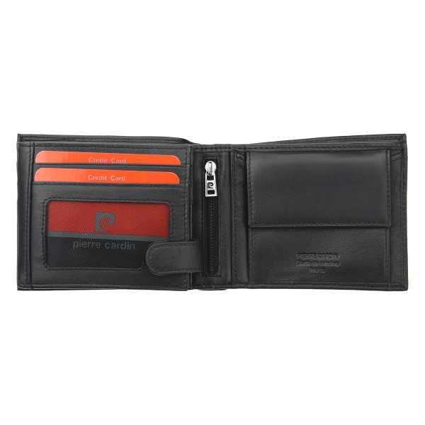 Pánska kožená peňaženka Pierre Cardin Viléms - červeno-čierná