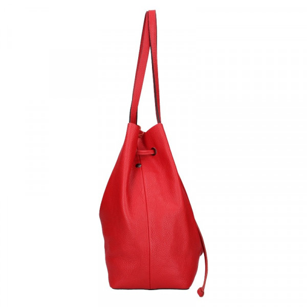 Dámska kožená kabelka Unidax Centa - červená