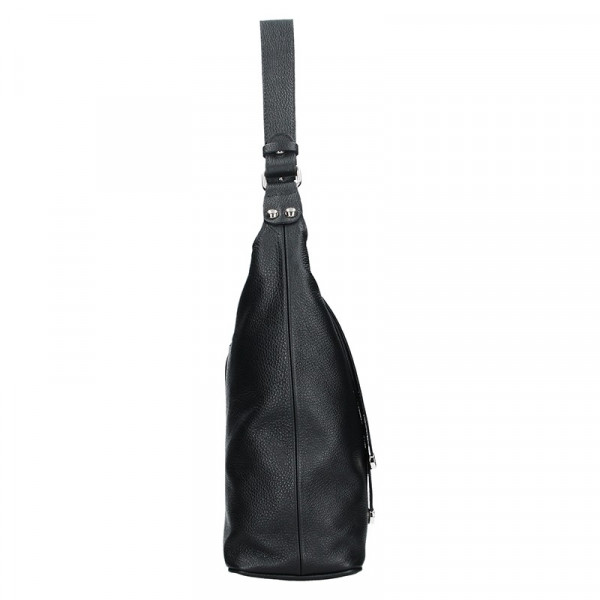Dámska kožená kabelka Facebag Fionna - čierna