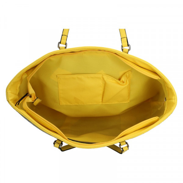 Dámska kabelka Sisley Radka - šedo-žltá