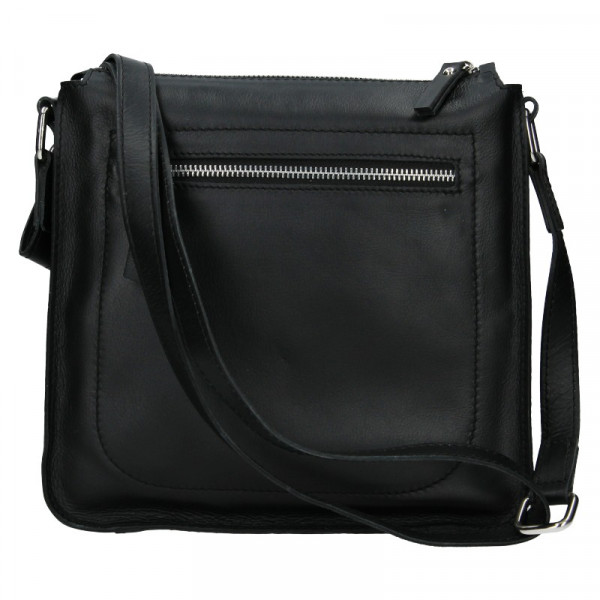 Trendy dámska kožená crossbody kabelka Facebag Miriana - černá