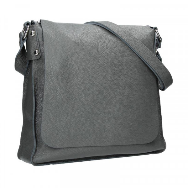 Dámska kožená kabelka Facebag Adriana - šedá