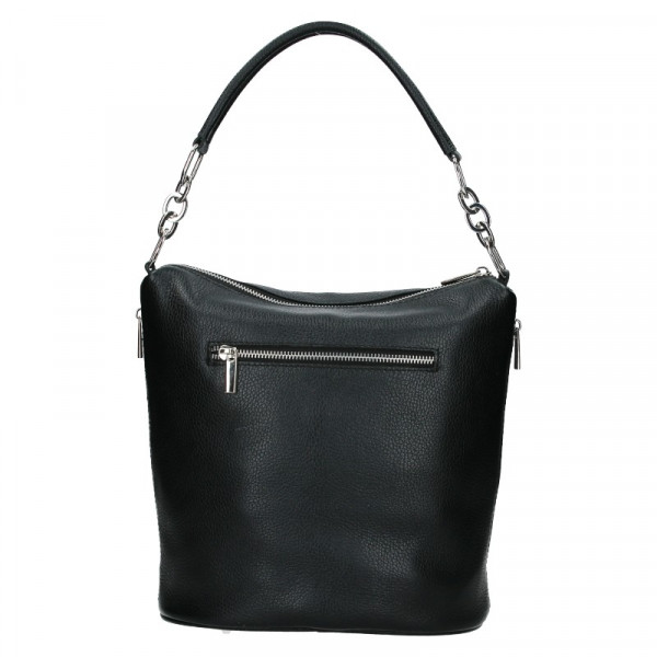 Dámska kožená kabelka Facebag Talma - čierna
