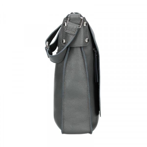 Dámska kožená kabelka Facebag Adriana - šedá