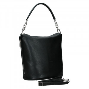 Dámska kožená kabelka Facebag Talma - čierna