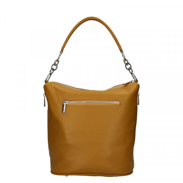 Dámska kožená kabelka Facebag Talma - svetlo hnedá
