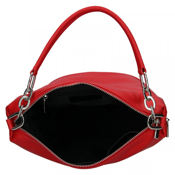 Dámska kožená kabelka Facebag Talma - červená