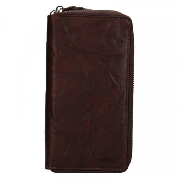 Dámska kožená peňaženka Lagen Carlla - hnedá